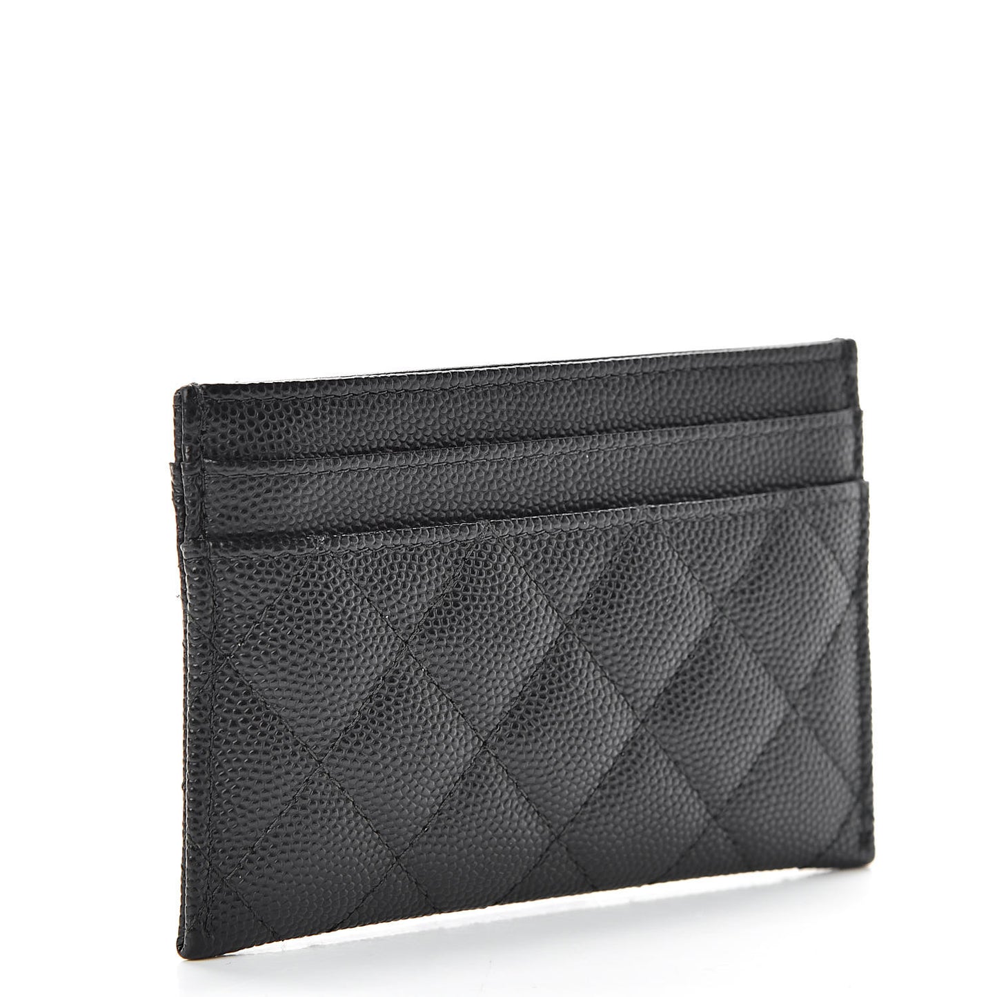 Caviar Quilted Boy Card Holder Black