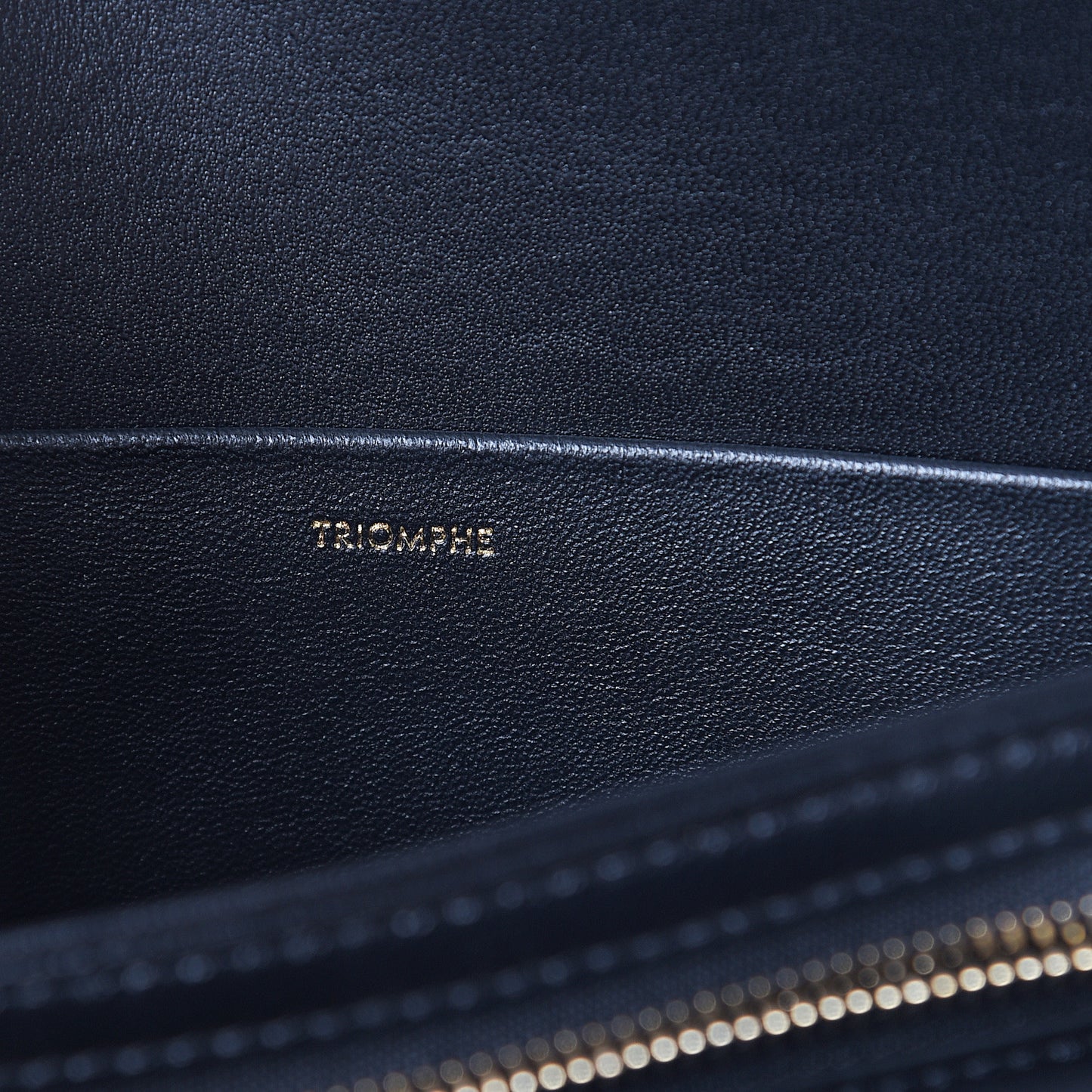 Shiny Calfskin Medium Triomphe Black