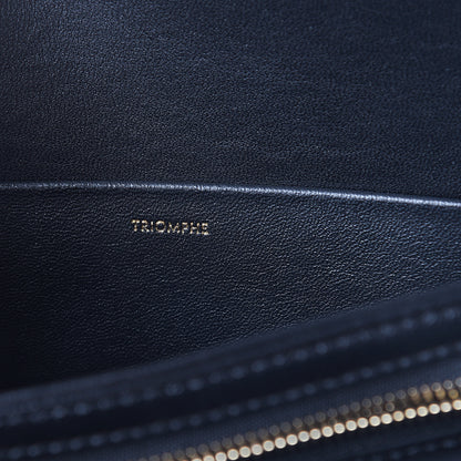 Celine Shiny Calfskin Medium Triomphe Black 5 of 8