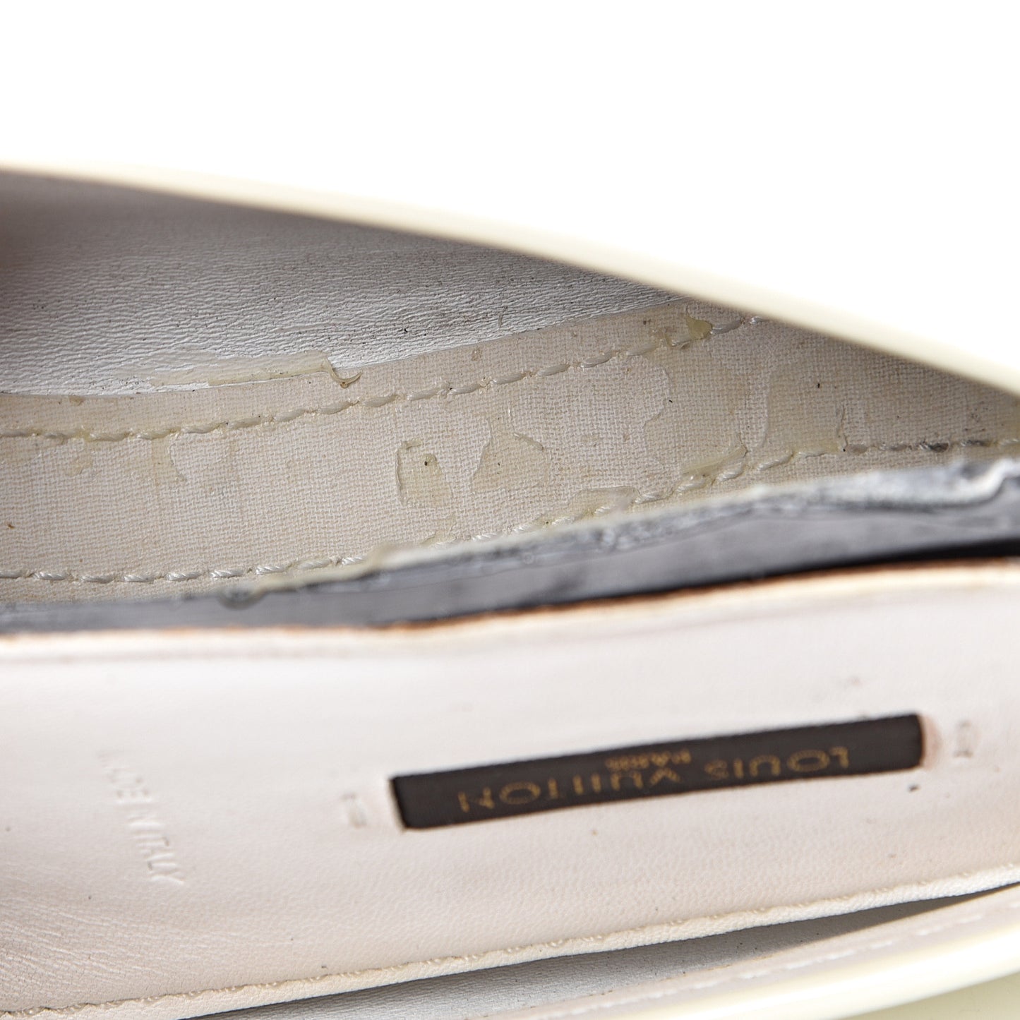 Patent Calfskin Oxford Loafers 36.5 White