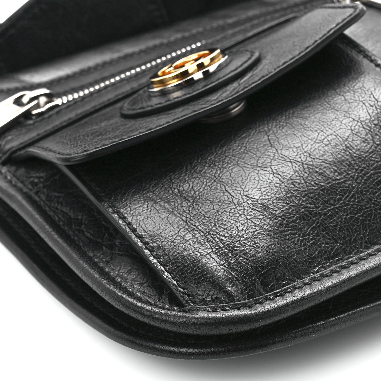 Gucci Fluffy Calfskin Morpheus Messenger Bag Black 11 of 12