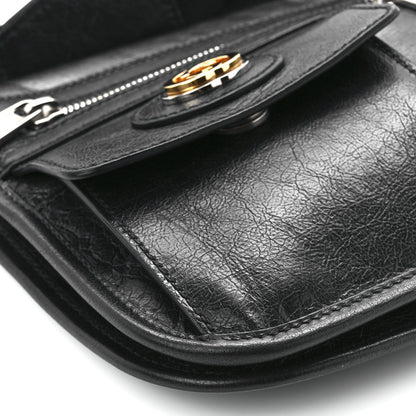 Gucci Fluffy Calfskin Morpheus Messenger Bag Black 11 of 12