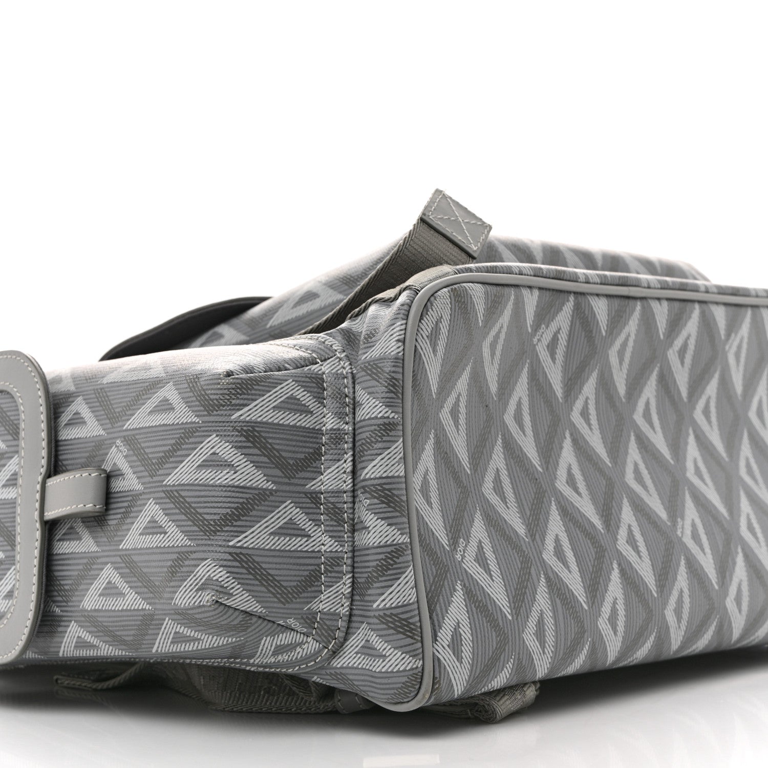 Christian Dior Coated Canvas CD Diamond Large Hit The Road Backpack Gray 9 of 12