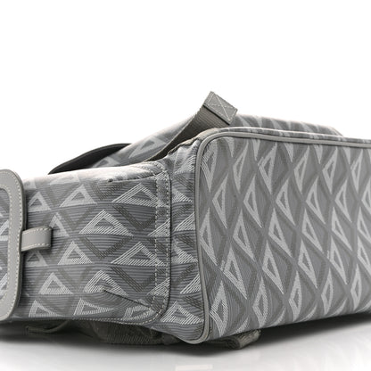 Christian Dior Coated Canvas CD Diamond Large Hit The Road Backpack Gray 9 of 12