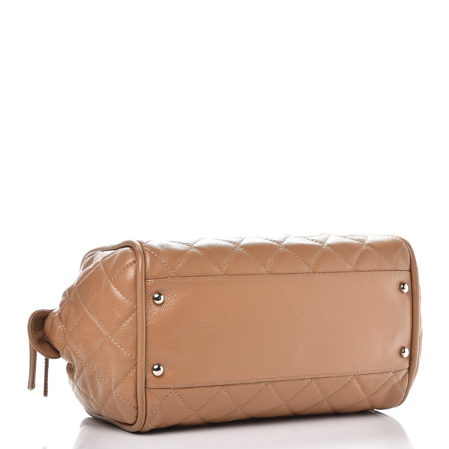 Caviar Quilted CC Timeless Bowler Dark Beige