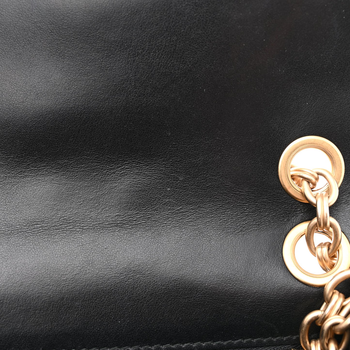 Calfskin Quilted Gancini Flap Bag Black