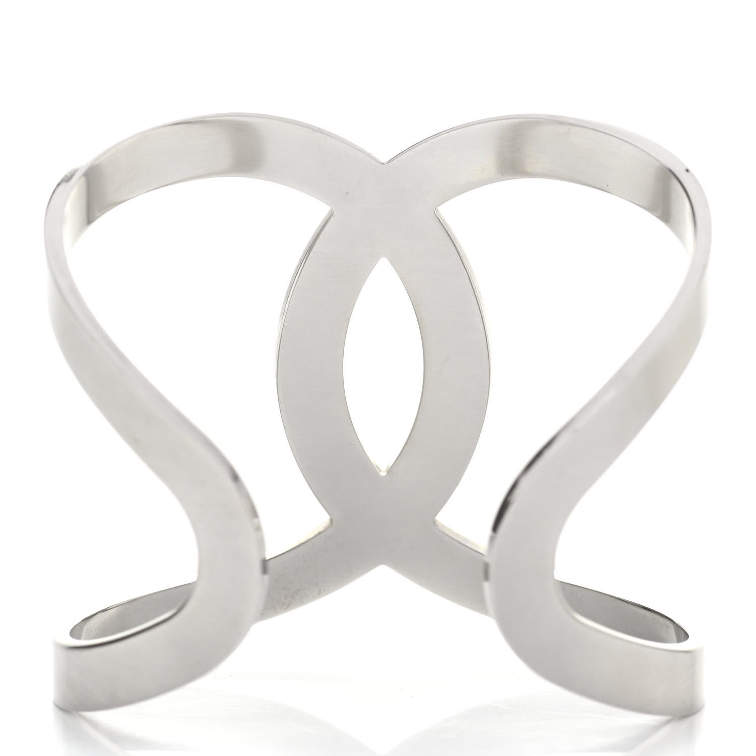 Chanel Metal CC Cuff Silver 3 of 5