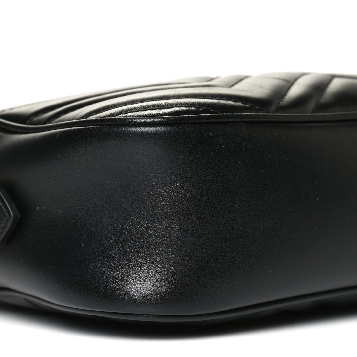 Calfskin Matelasse Small GG Marmont Chain Shoulder Bag Black