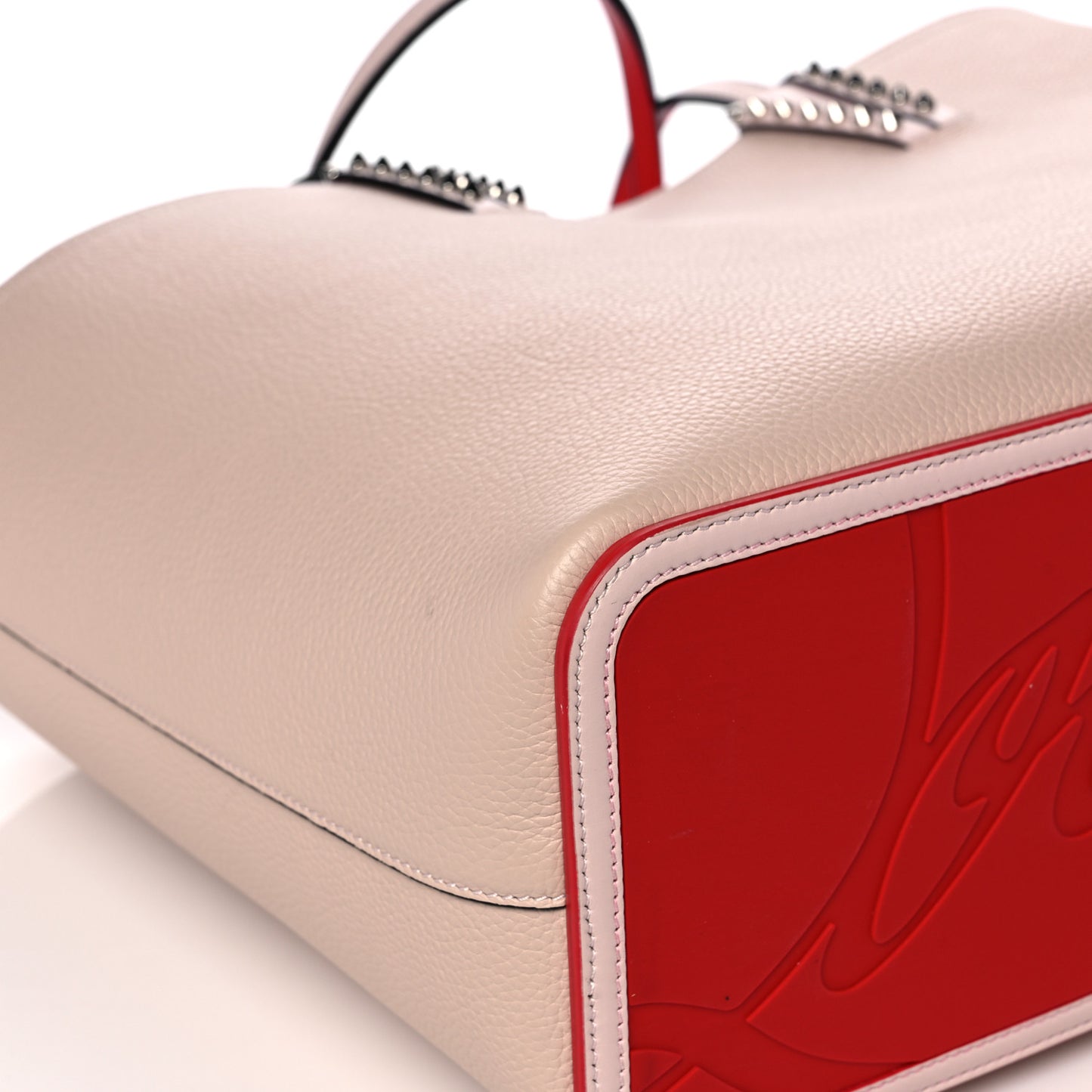 Calfskin Spikes East West Cabata Tote Ballerina