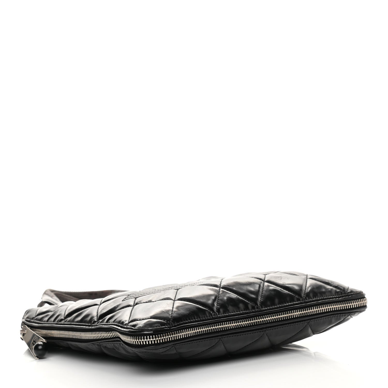 Chanel Patent Quilted Expandable CC Shoping Tote Black 4 of 16