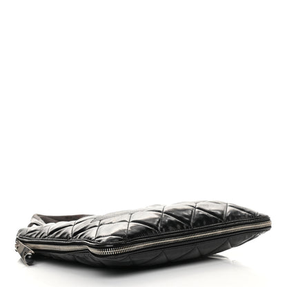 Chanel Patent Quilted Expandable CC Shoping Tote Black 4 of 16