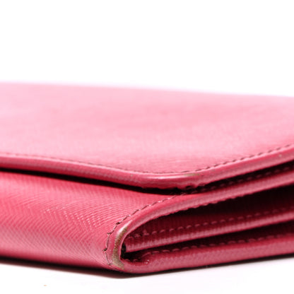 Prada Saffiano Metal Oro Chain Wallet Peonia 9 of 12