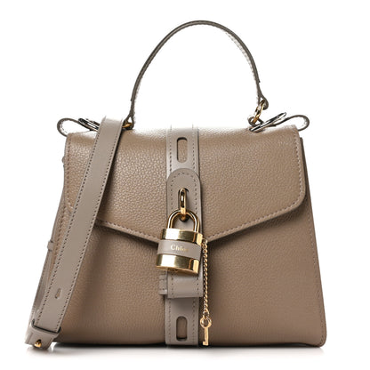 Chloe Shiny Grained Calfskin Medium Aby Day Shoulder Bag Motty Grey 1 of 11