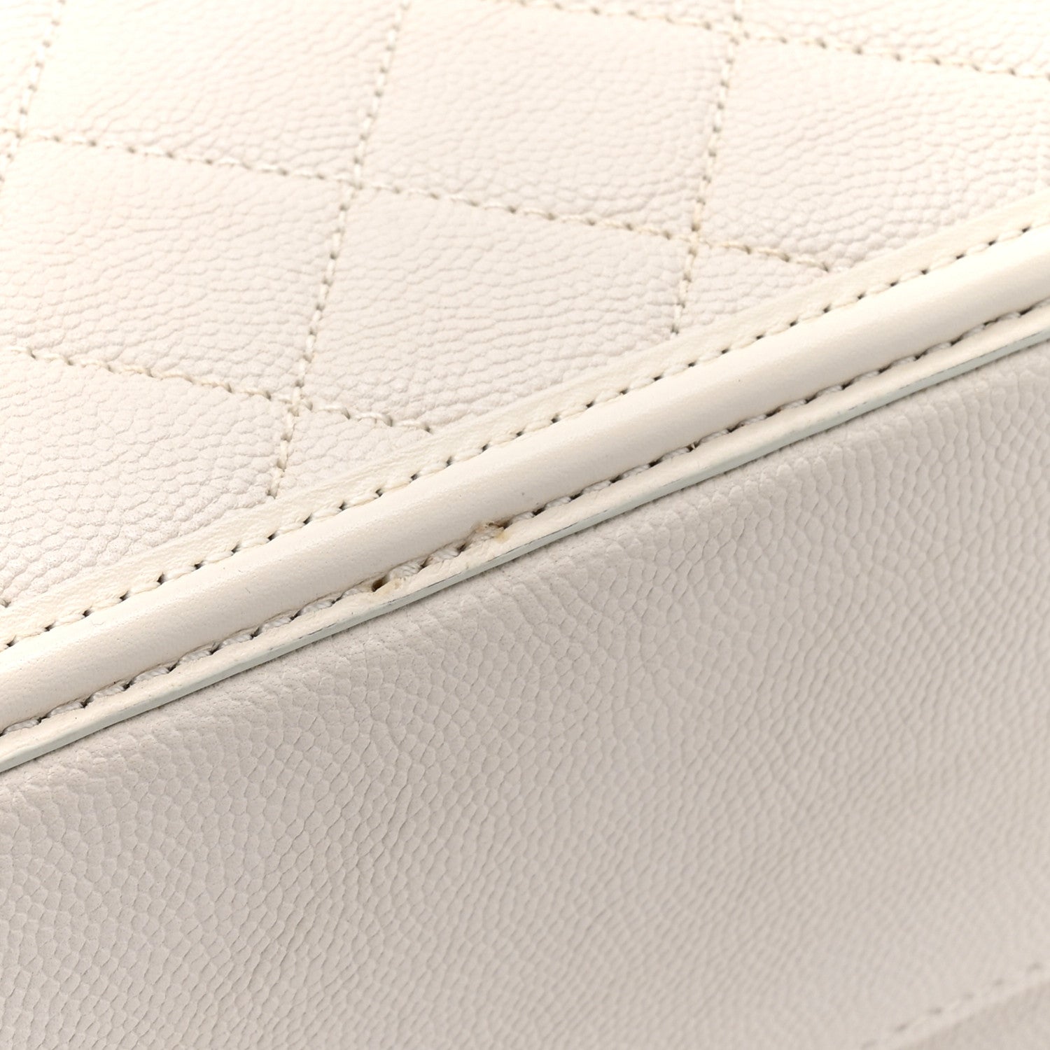 Chanel Caviar Quilted Large CC Filigree Vanity Case White 12 of 13