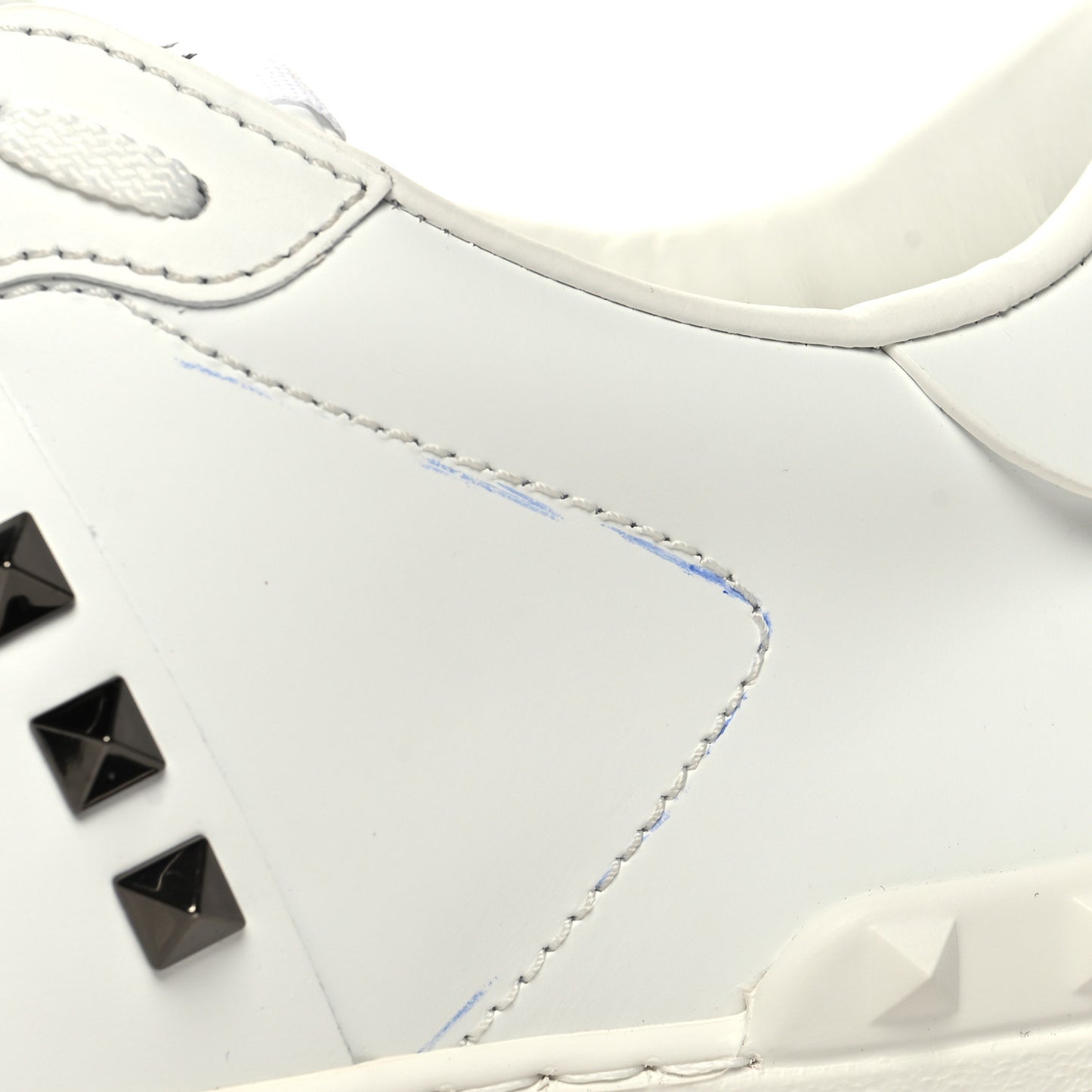 Calfskin Rockstud Untitled Open Sneakers 40 White