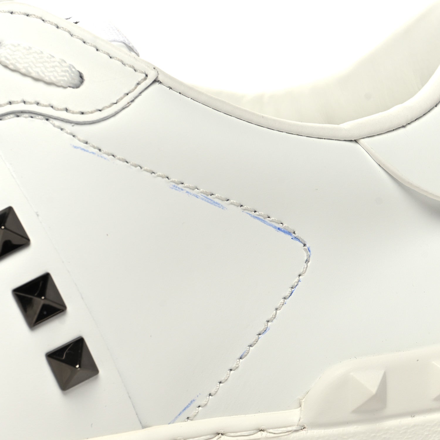 Valentino Garavani Calfskin Rockstud Untitled Open Sneakers 40 White 9 of 9