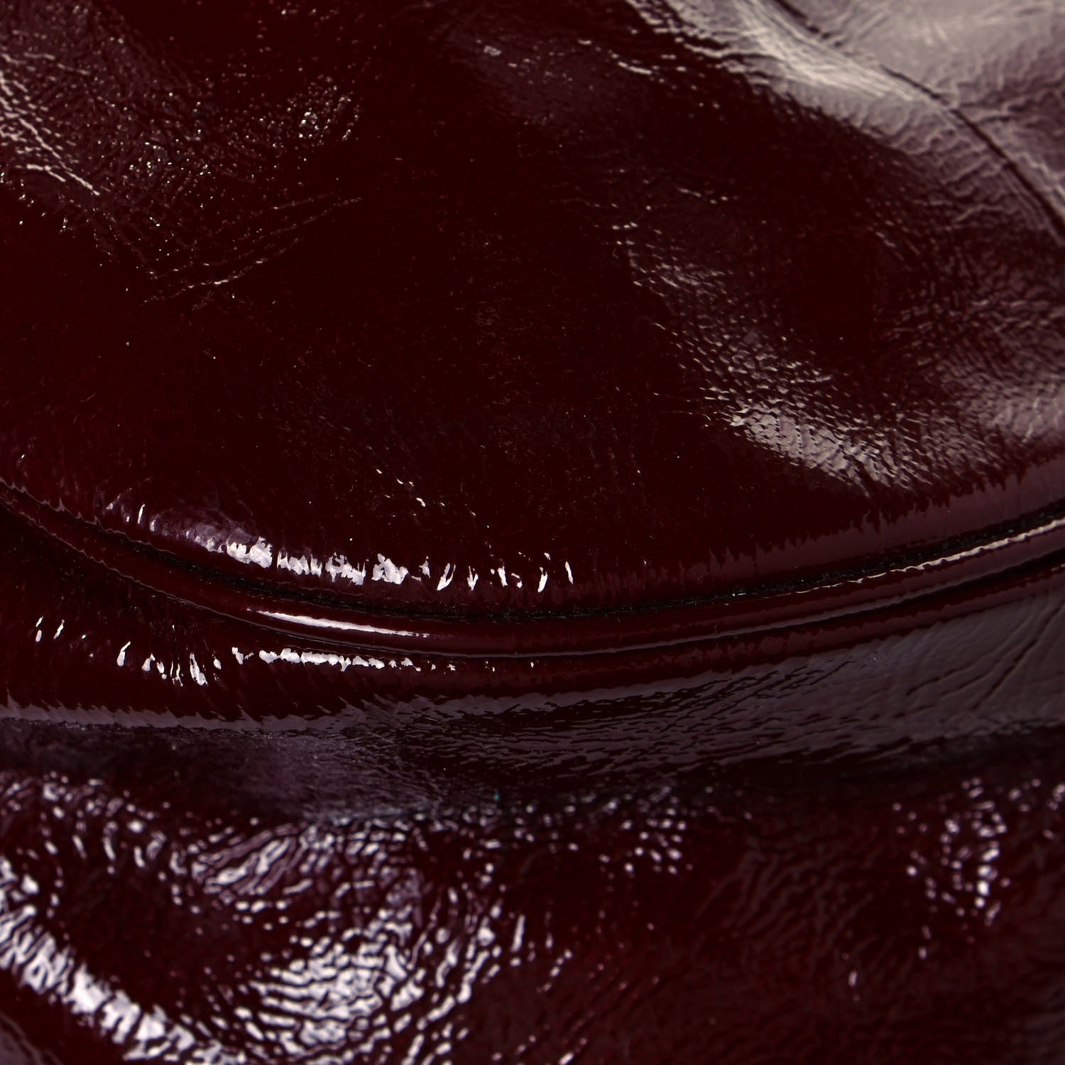 Burberry Patent Quilted Hobo Burgundy 11 of 13