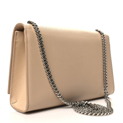 Saint Laurent Grain De Poudre Medium Monogram Kate Satchel Nude Powder 3 of 10