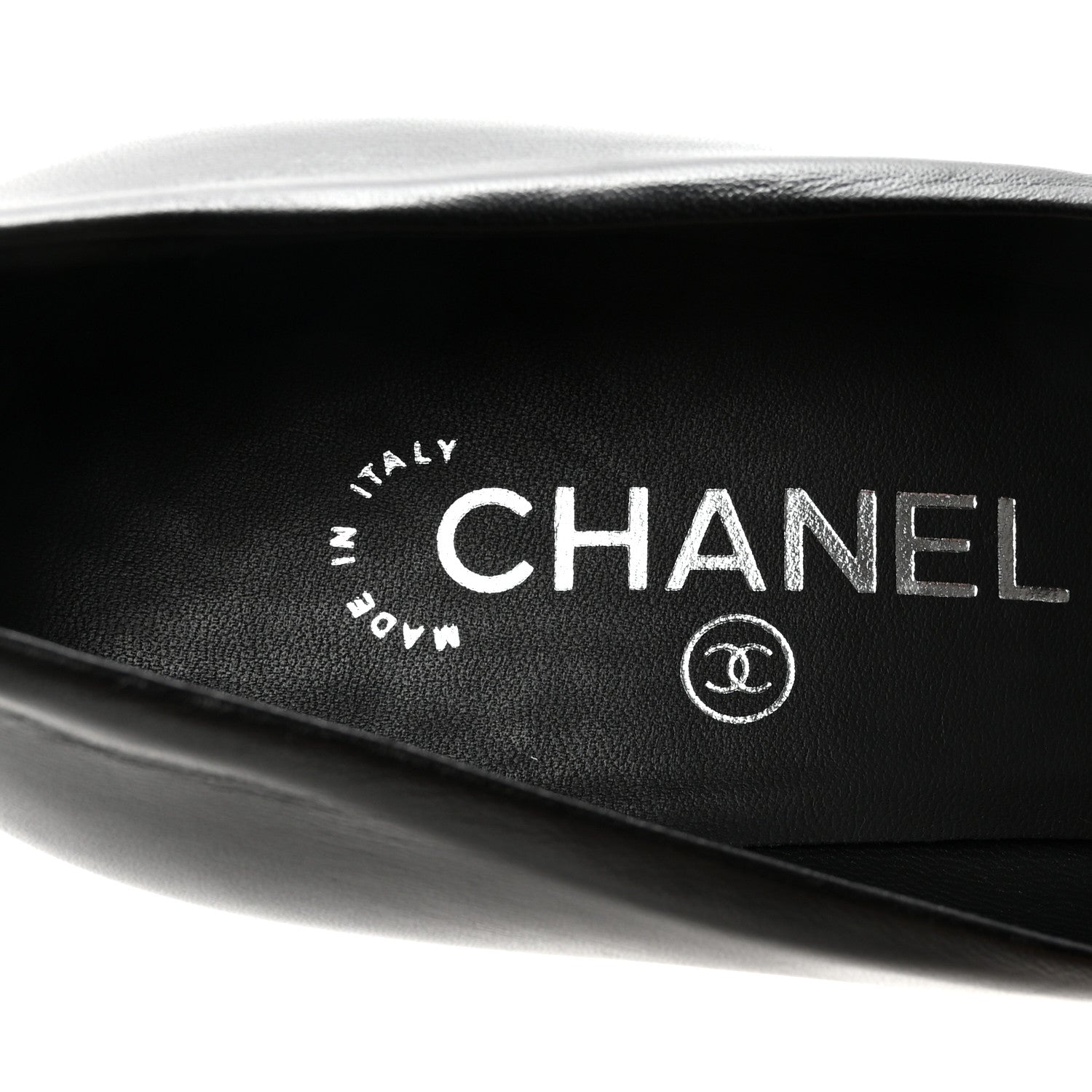 Chanel Lambskin CC Cap Toe Platform Chain Pumps 40 Black 16 of 20