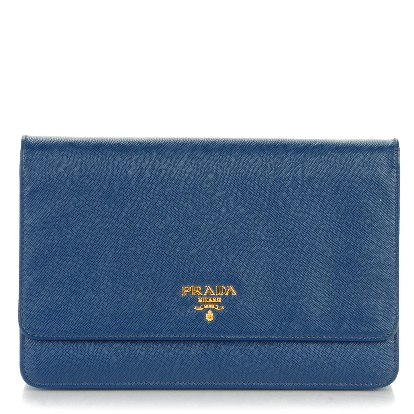 Saffiano Metal Chain Wallet Bleuette