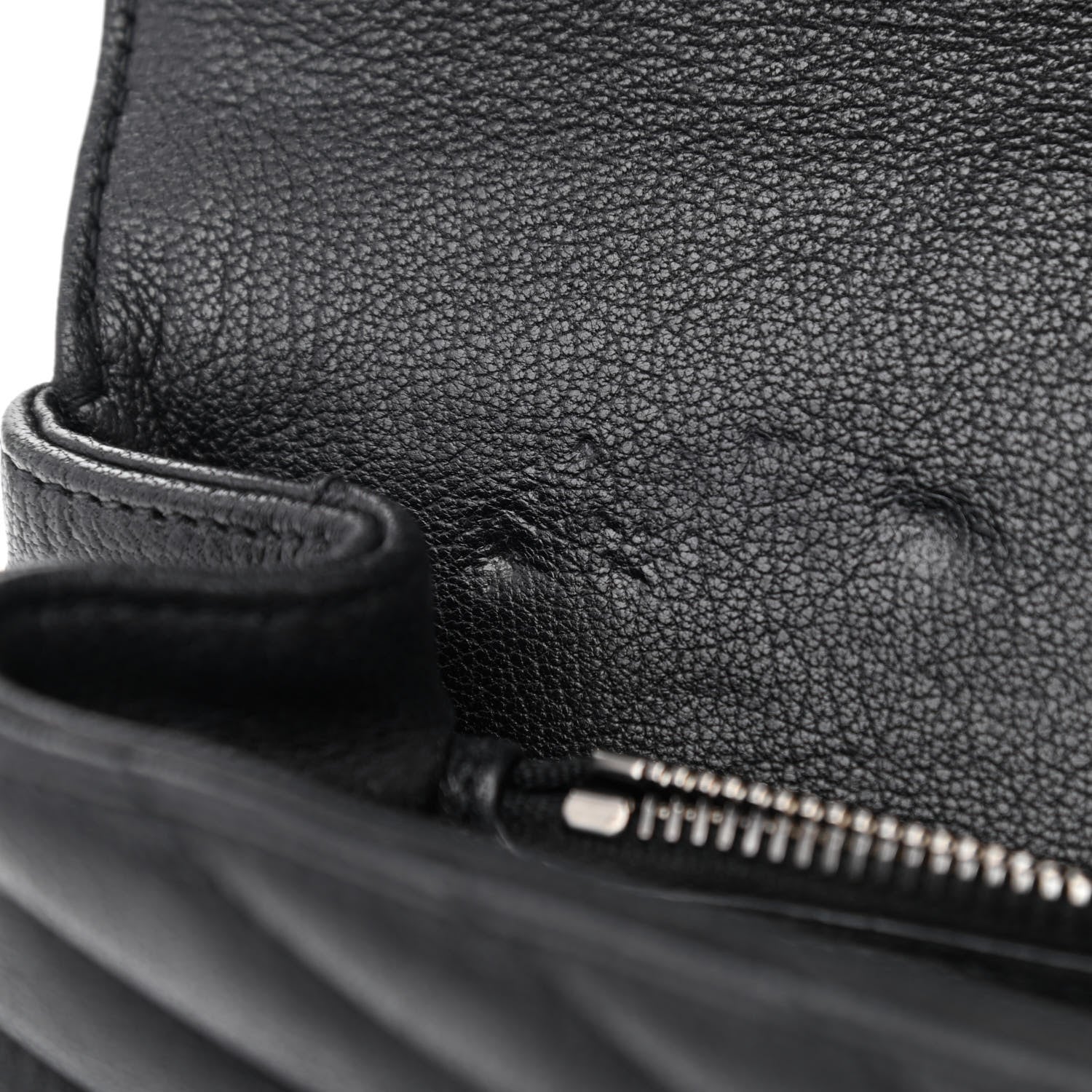 Saint Laurent Sheepskin Matelasse Chevron Monogram Medium College Bag Black 10 of 10