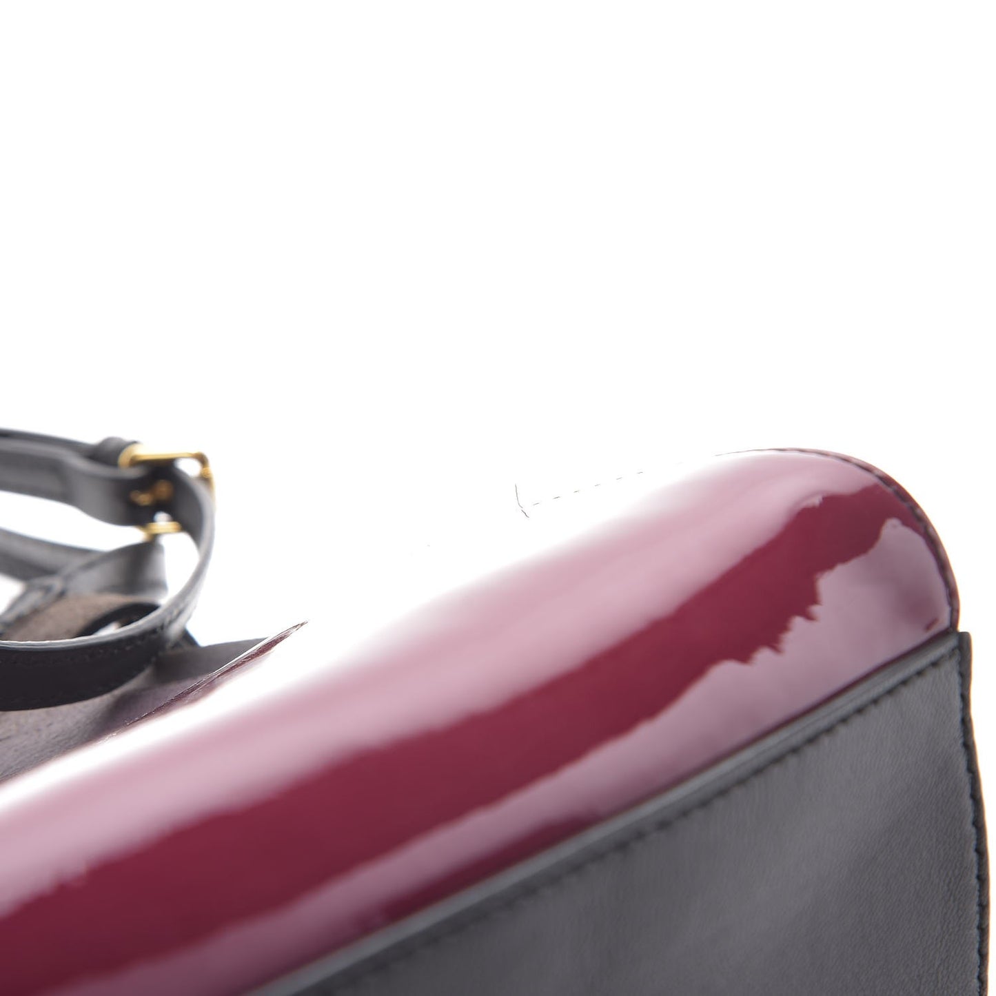 Suede Patent Calfskin Ombre Mini Peekaboo Iconic Satchel Magenta