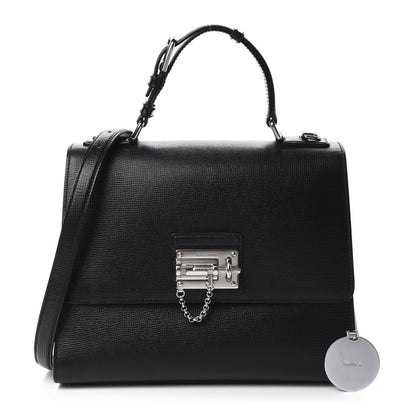 Dolce & Gabbana Calfskin Embossed Large Monica Top Handle Bag Black 3 of 11