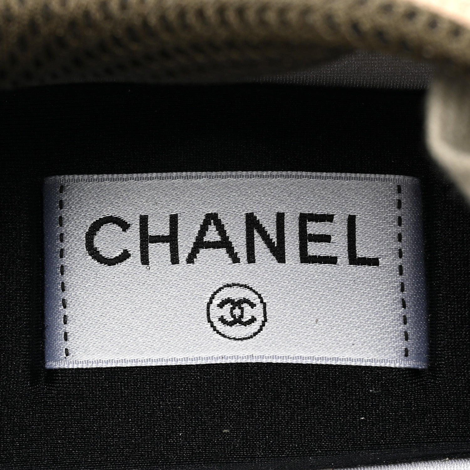 Chanel Suede Calfskin Embroidered CC Sneakers 42 Beige Black 7 of 9