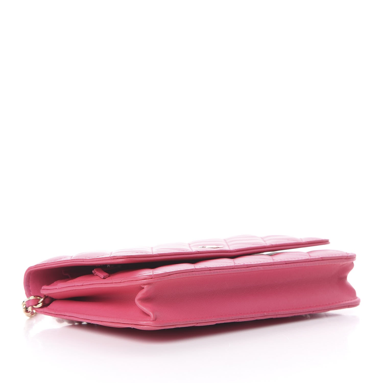 Chanel Lambskin Quilted Wallet On Chain WOC Pink 3 of 13