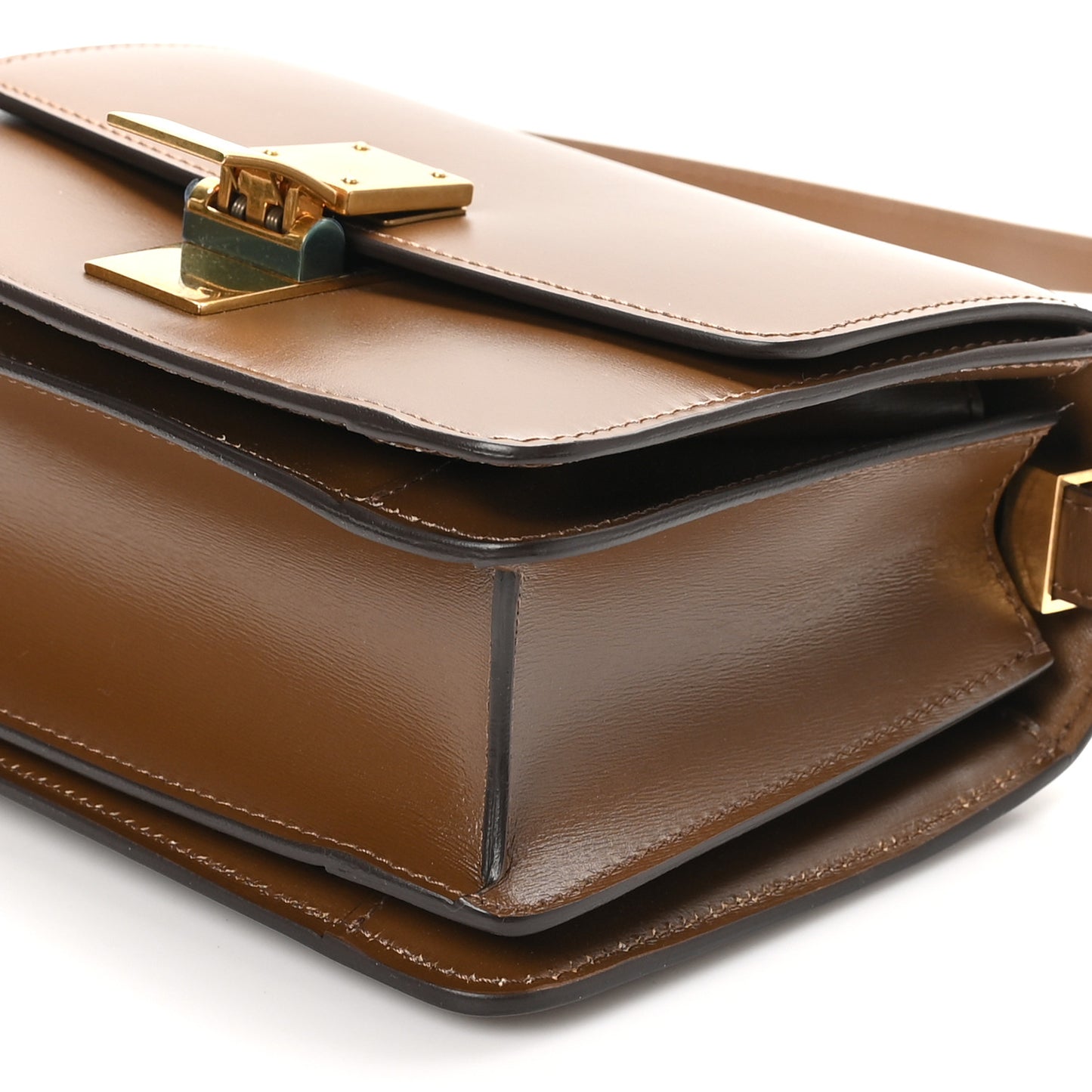 Box Calfskin Small Classic Box Flap Bag Camel