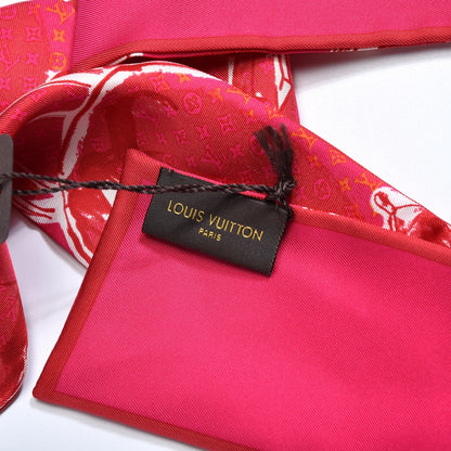 Louis Vuitton Silk Monogram Trunks Bandeau Fuchsia 3 of 4
