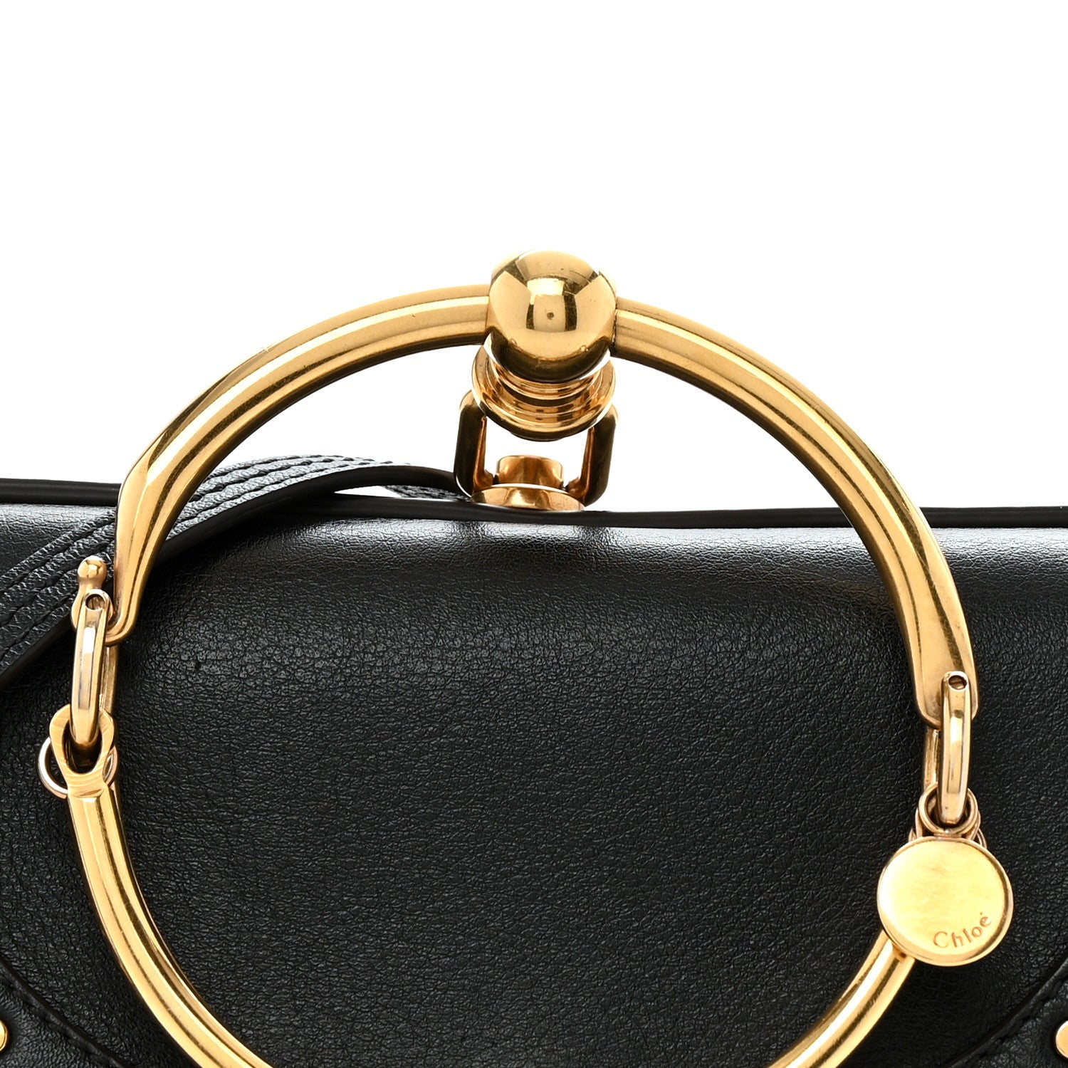 Chloe Calfskin Small Nile Bracelet Minaudiere Bag Black 8 of 13