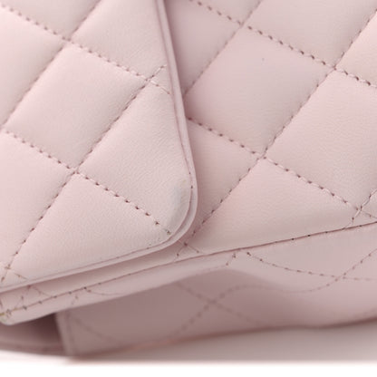 Chanel Lambskin Quilted Mini Top Handle Rectangular Flap Light Pink 12 of 12
