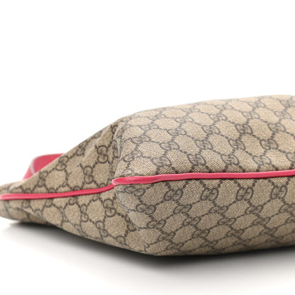 Gucci GG Supreme Monogram Medium Flat Messenger Bag Pink 13 of 14