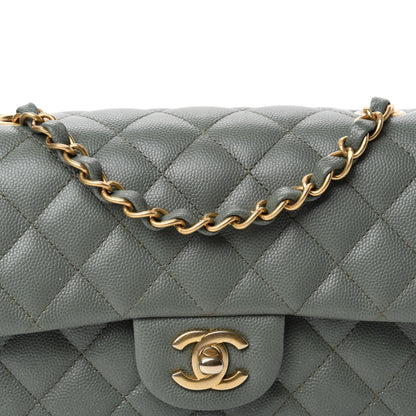 Chanel Iridescent Caviar Quilted Mini Rectangular Flap Green 10 of 11