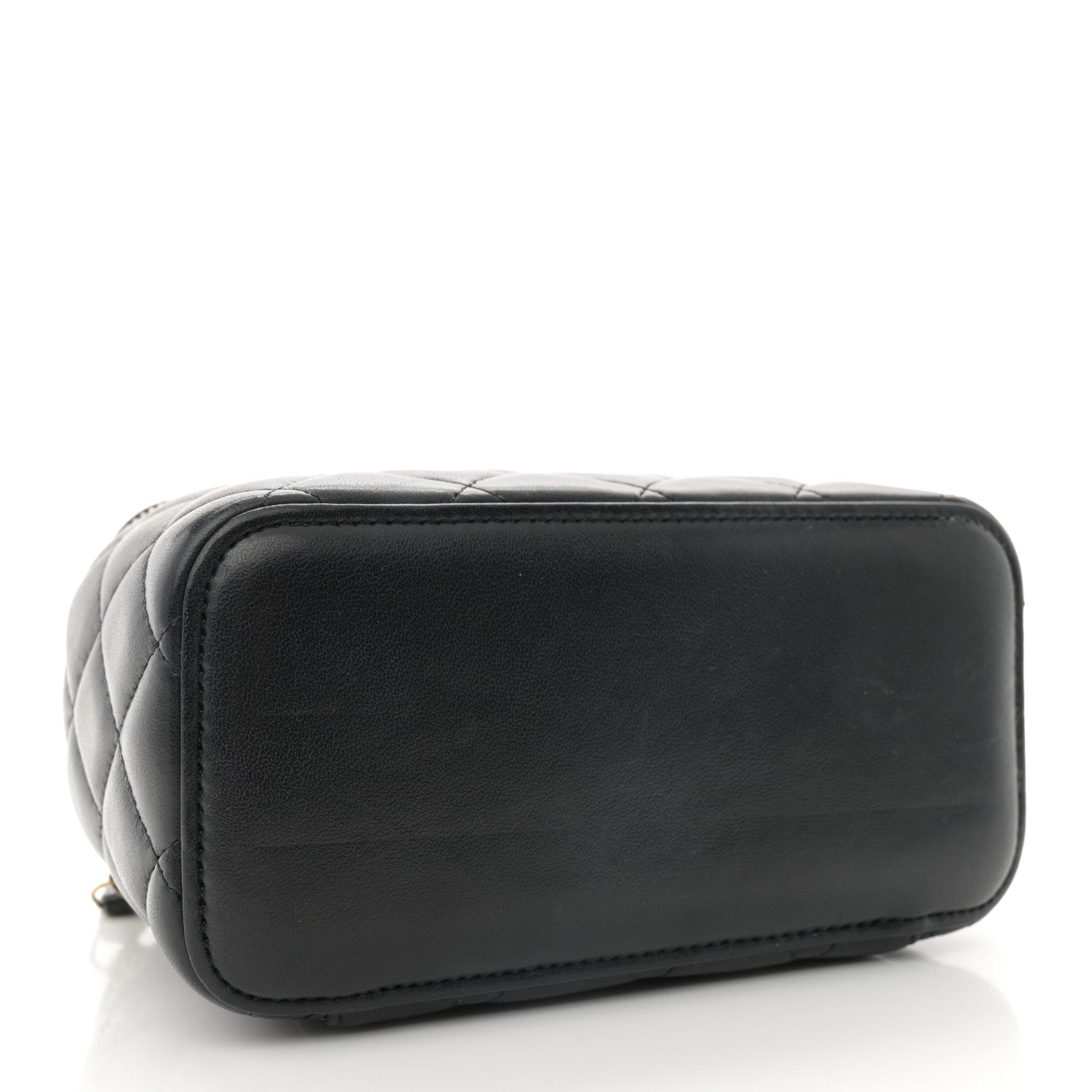 Chanel Lambskin Quilted Small Vanity Case With Chain Black 4 of 11