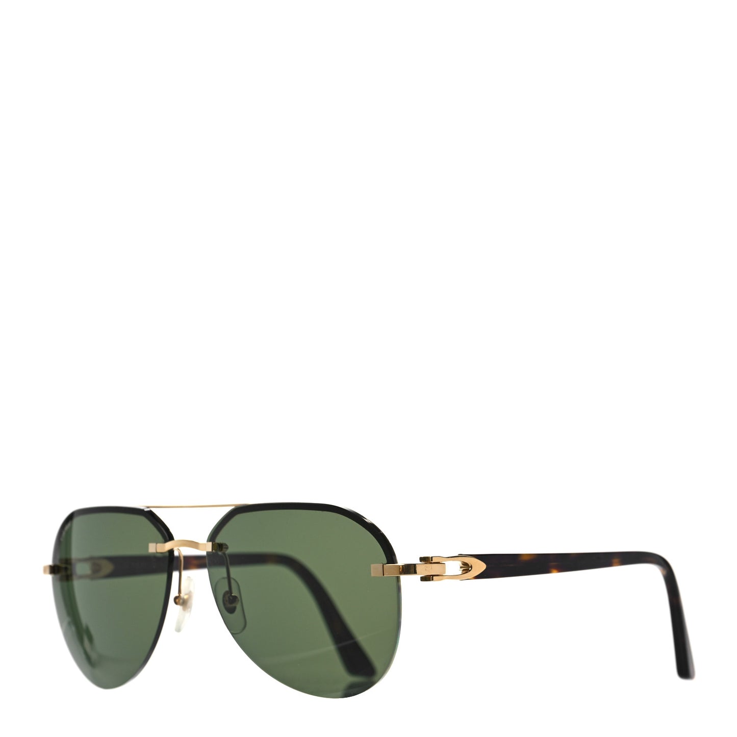 Mens Double Bridge Aviator Sunglasses Gold