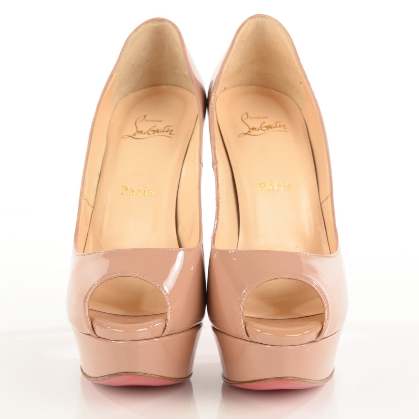 Patent Lady Peep 150 Pumps 38.5 Nude