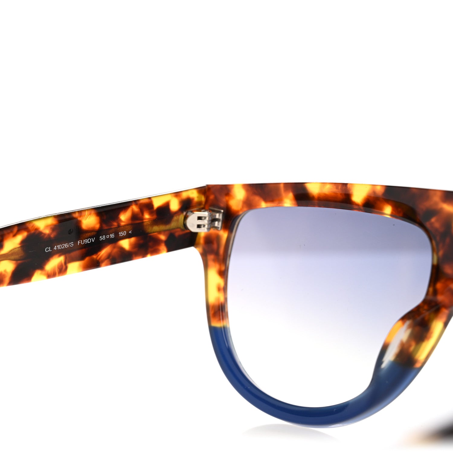 Celine Shadow Sunglasses CL 41026/S Havana Blue 6 of 10