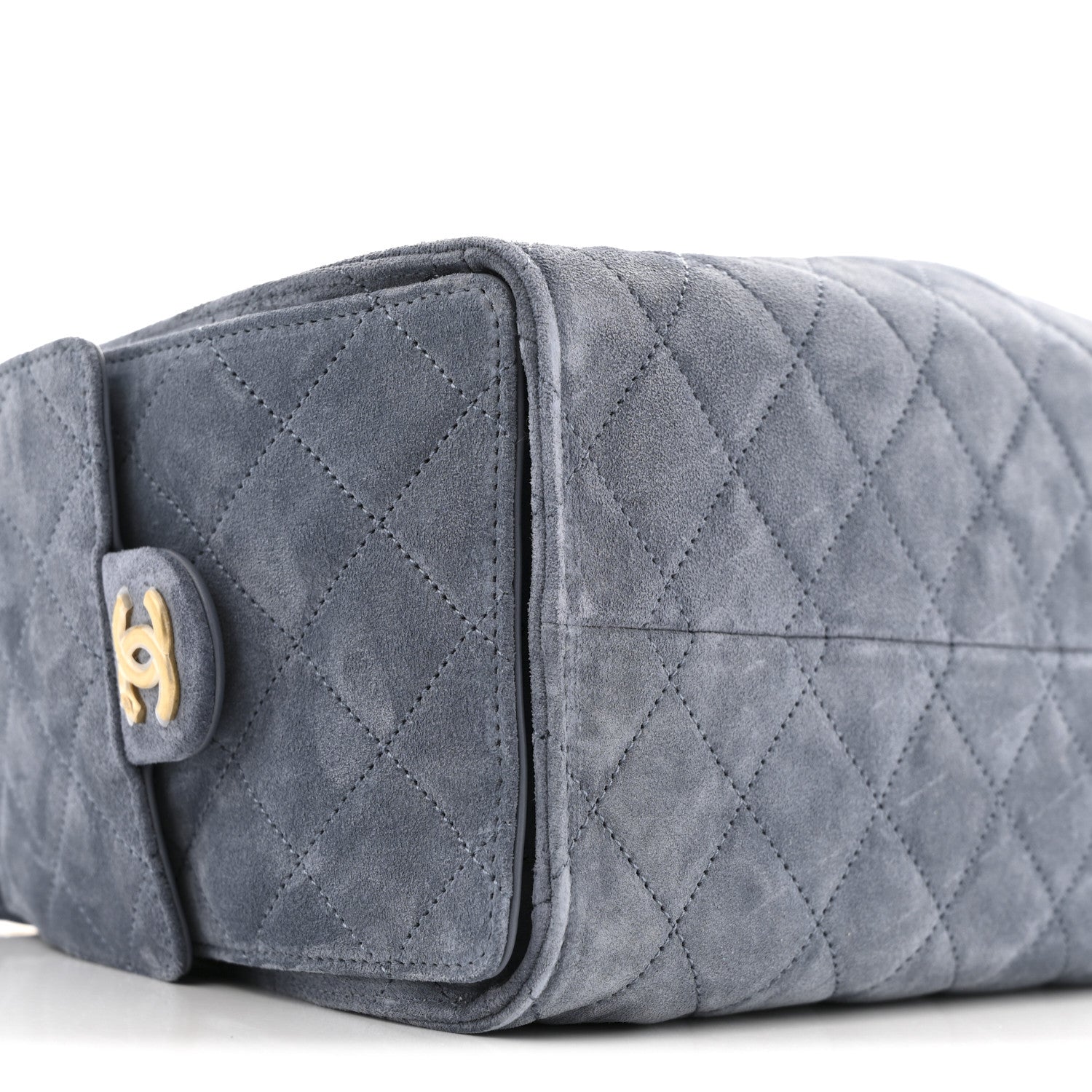 Chanel Suede Quilted Small Chanel 25 Handbag Blue 9 of 10