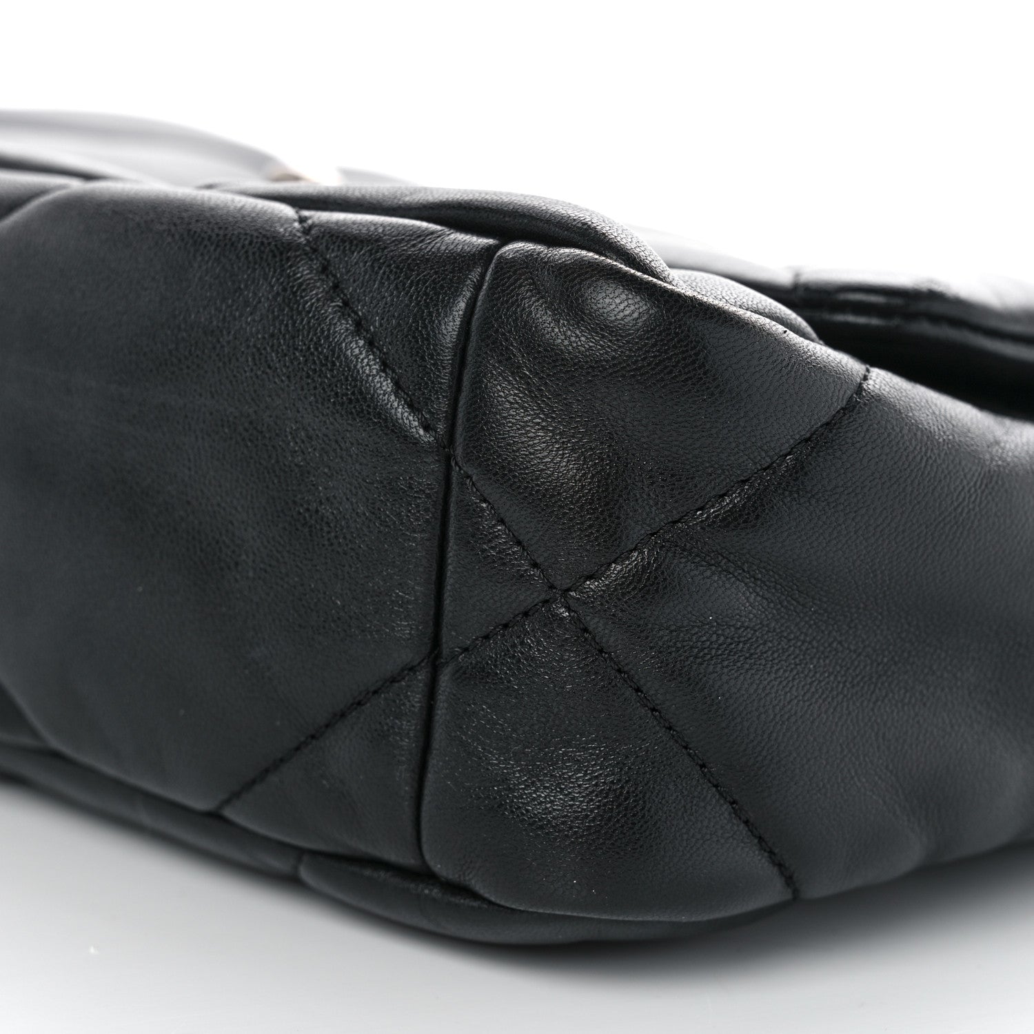 Chanel Shiny Goatskin Quilted Medium Chanel 19 Flap Black 10 of 10
