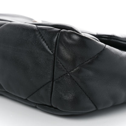 Chanel Shiny Goatskin Quilted Medium Chanel 19 Flap Black 10 of 10