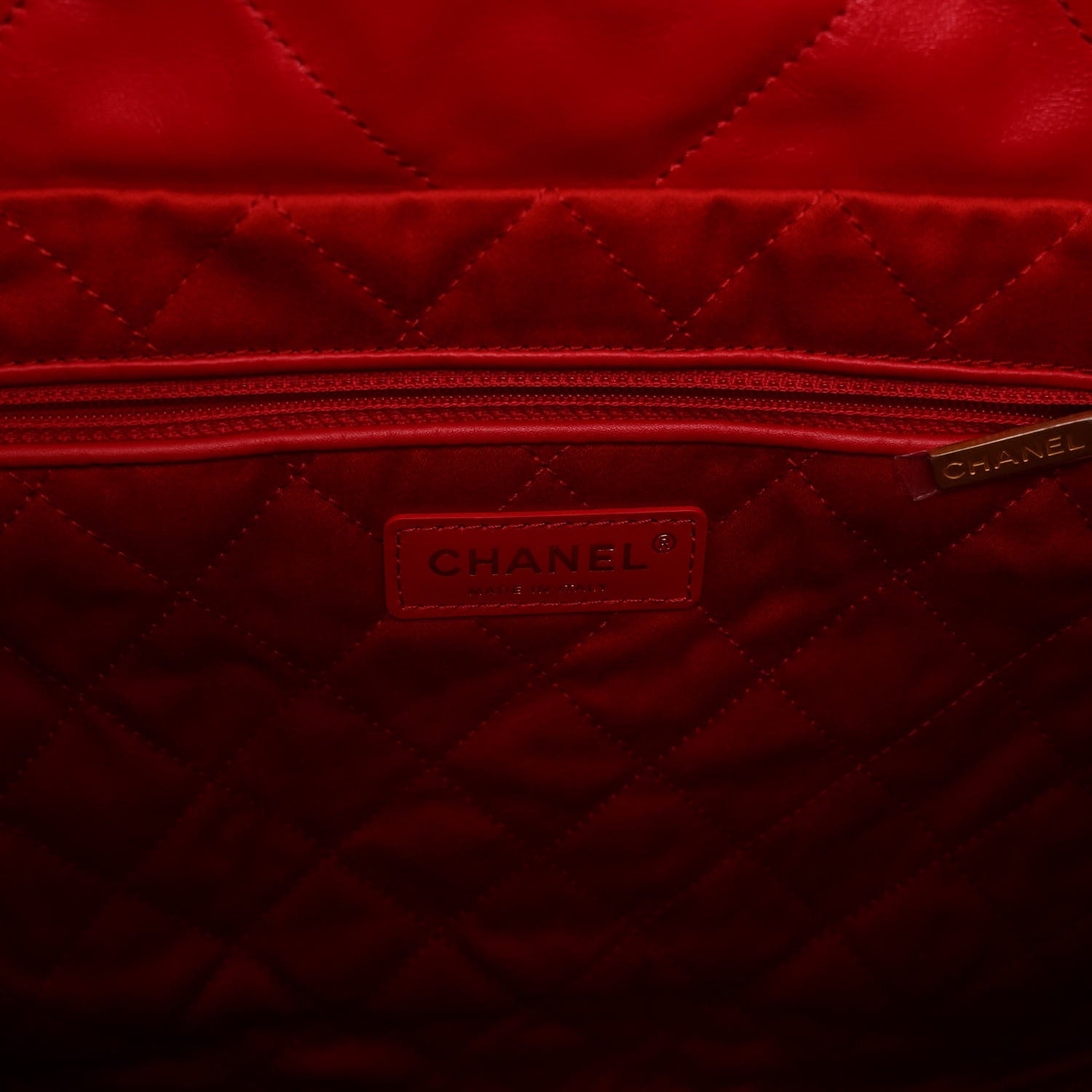 Chanel Shiny Calfskin Quilted Small Chanel 22 Red 7 of 11