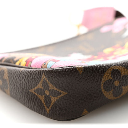 Louis Vuitton Monogram 2021 Christmas Animation Japanese Garden Mini Pochette Accessories Wisteria Pink 9 of 10