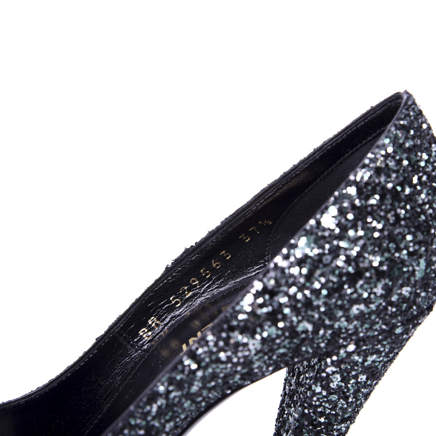 Calfskin Glitter Era Pump 37.5 Black
