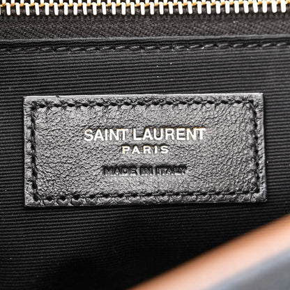 Saint Laurent Denim Suede Monogram Medium Niki Chain Satchel Blue Cinnamon 6 of 12
