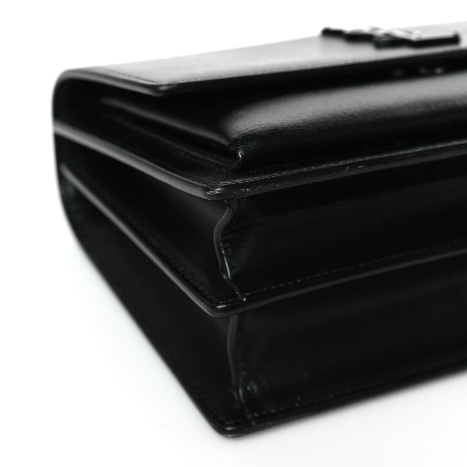 Saint Laurent Calfskin Medium Monogram Monochrome Sunset Black 7 of 8