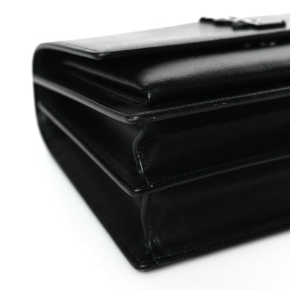 Saint Laurent Calfskin Medium Monogram Monochrome Sunset Black 7 of 8