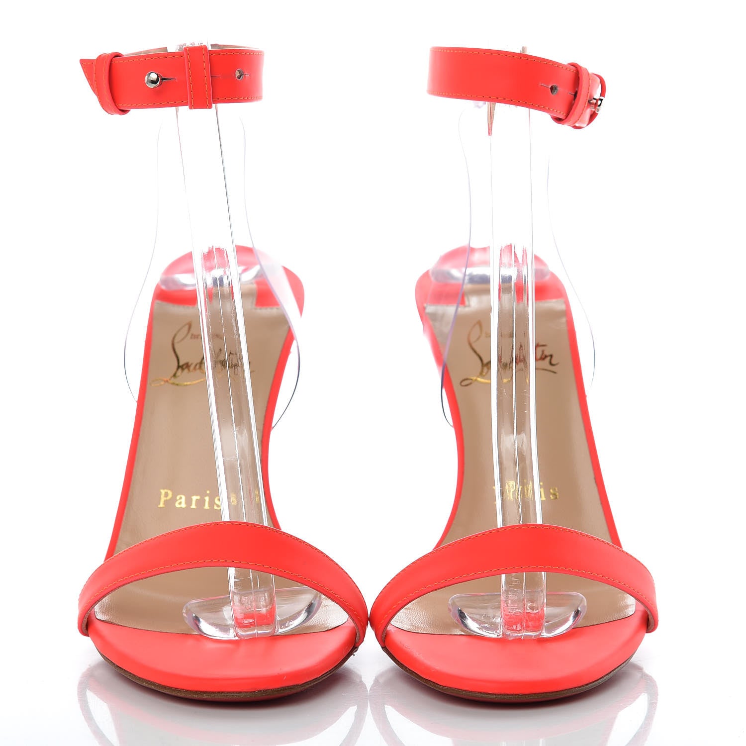 Christian Louboutin Fluo Matt PVC Jonatina 100 Sandals 36 Bikini 2 of 8