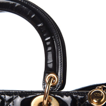 Christian Dior Patent Cannage Large Lady Dior Black 11 of 16